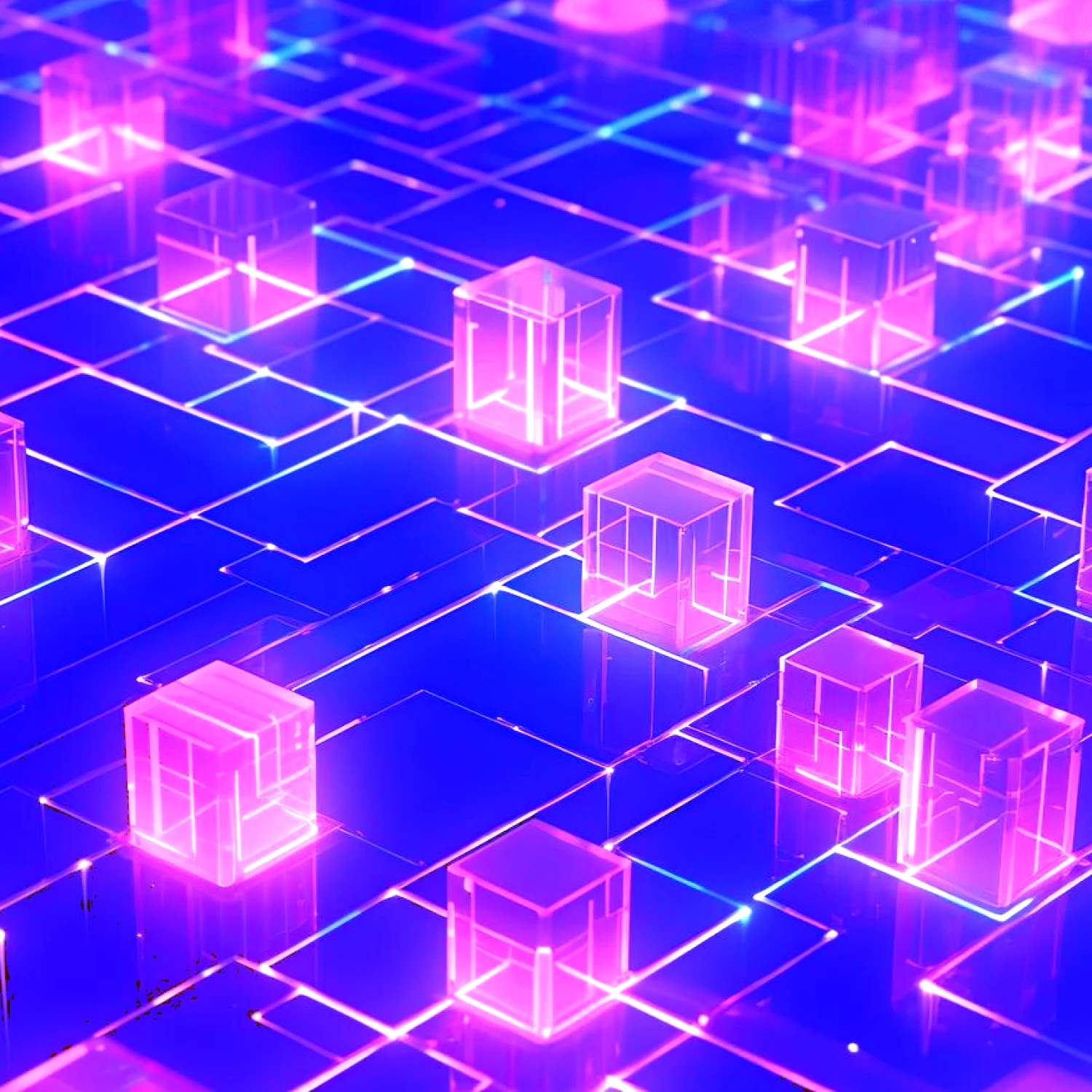 Abstract network of connected data blocks