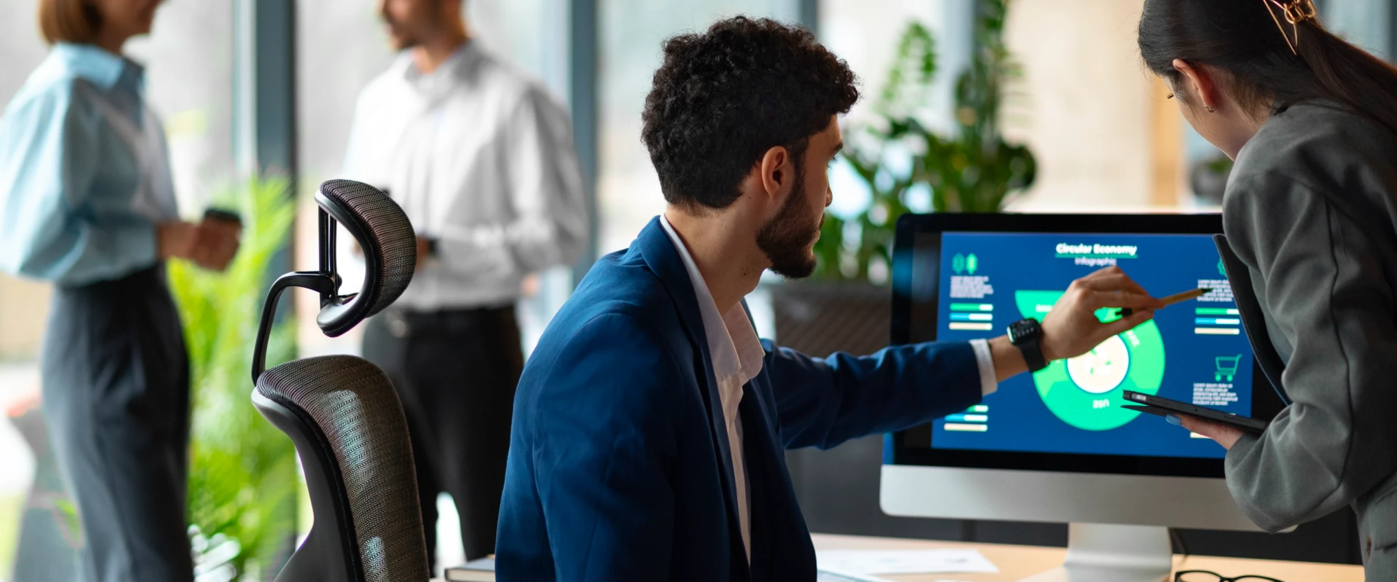 Analyst monitoring operational dashboards